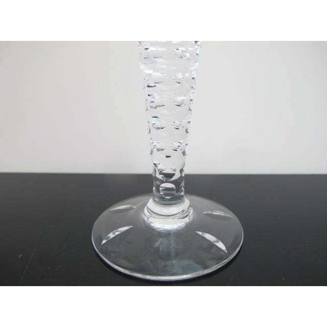 Mid 20th Century Stuart England Crystal Oleta 6 1/2" Large Claret Wine Glass Goblet Set of 2 For Sale - Image 5 of 6