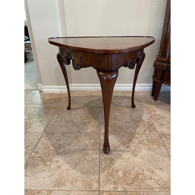 End Table Inlaid Wood Marquetry Style For Sale - Image 13 of 13