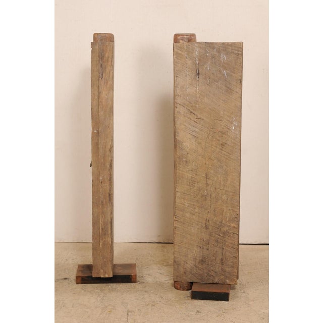 Brown Mid 20th Century Borneo Carved Wood Doors – A Pair For Sale - Image 8 of 10