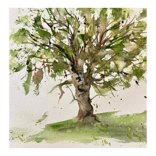 Giclee Print “Avocado Tree” Watercolor Painting For Sale