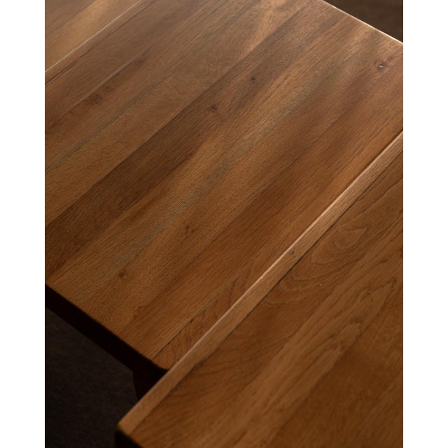 Dutch Brutalist Oak Nesting Tables in the style of Pierre Chapo, 1970s, Set of 3 For Sale - Image 10 of 18