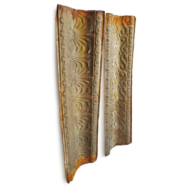 Vintage Mid 20th Century Tin Crown Moulding For Sale - Image 4 of 7