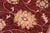 Boho Chic Ziegler Ethelyn Red/Ivory Wool Round Rug- 8'0'' X 8'3'' For Sale - Image 4 of 10