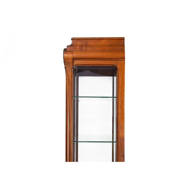 Art Nouveau Carved and Burl Walnut Display Cabinet Circa 1900 For Sale - Image 12 of 18