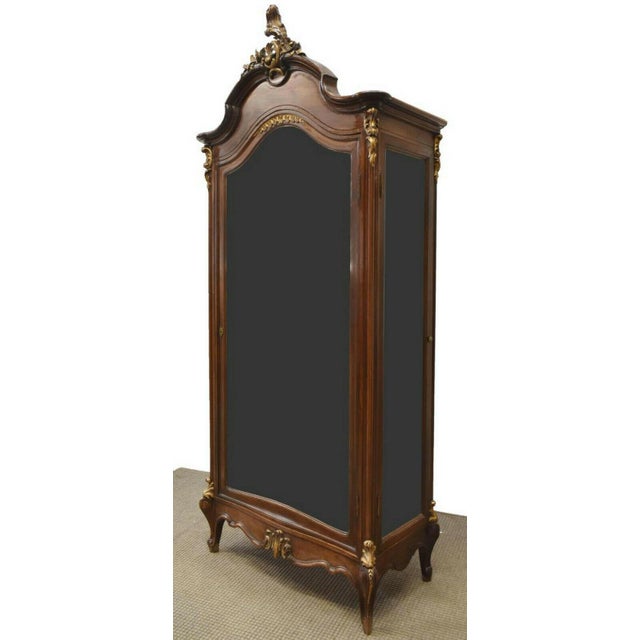Early 20th Century Vintage Mirrored Italian Louis Xv Style Walnut