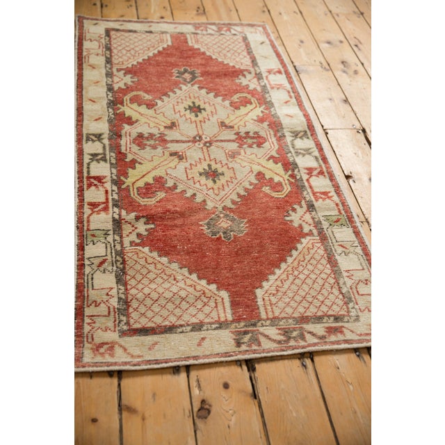 Textile Vintage Distressed Oushak Rug Runner - 2'6" x 5'7" For Sale - Image 7 of 8