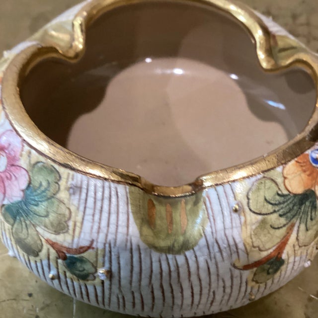 Early 20th Century Antique Deruta Italy Pottery Ashtray Hand Painted Artist Signed For Sale - Image 11 of 13
