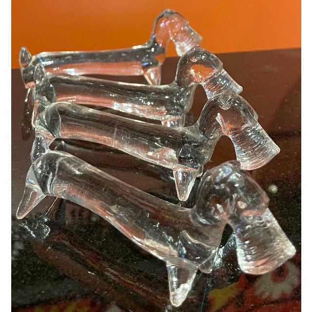 This is an adorable set of six glass Schnauzer knife rests. Ideal for the dog lover in us all and just in tome for the...