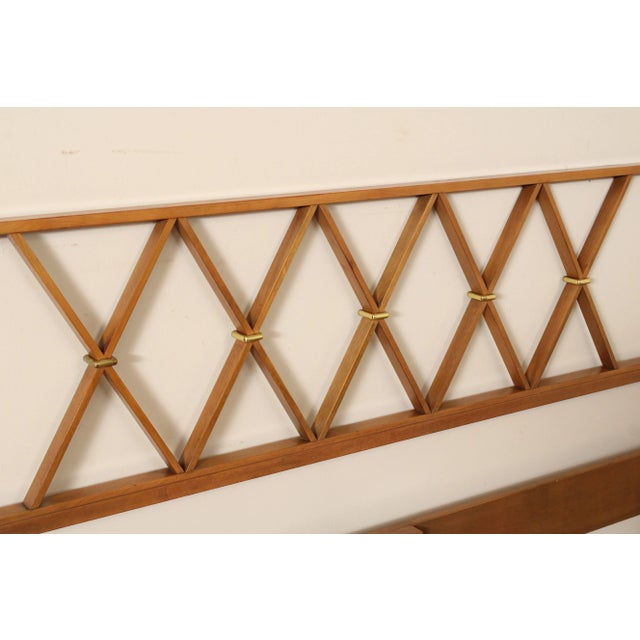 Paul Frankl for John Stuart Mid Century Modern Vintage King Size Headboard For Sale In Philadelphia - Image 6 of 12