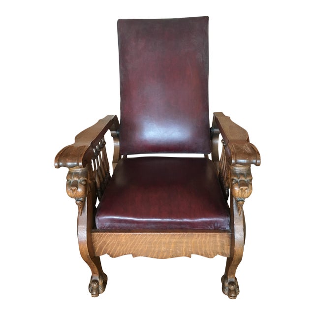 S.A. Cook Oak Automatic Chair Recliner Chairish