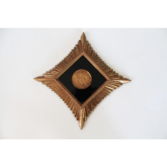 Mid 20th Century Vintage Black & Gold Neoclassical Style Wall Hangings by Turner Mfg. Co. S/4 For Sale - Image 5 of 10