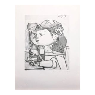 "Buste De Petite Fille" 1980s Pablo Picasso Estate Lithograph For Sale