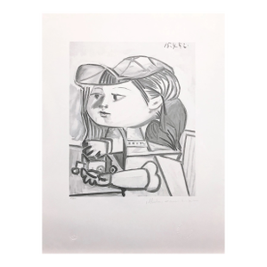 "Buste De Petite Fille" 1980s Pablo Picasso Estate Lithograph