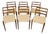 Six Mid-Century Style Woven Seat Dining Chairs For Sale