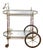 Vintage Serving Trolley with Glass Trays For Sale