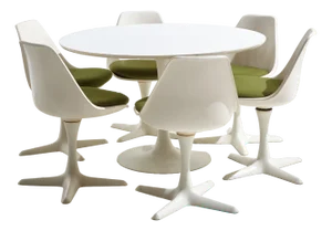 Dining Table and Chairs by Maurice Burke for Arkana, 1960s, Set of 7