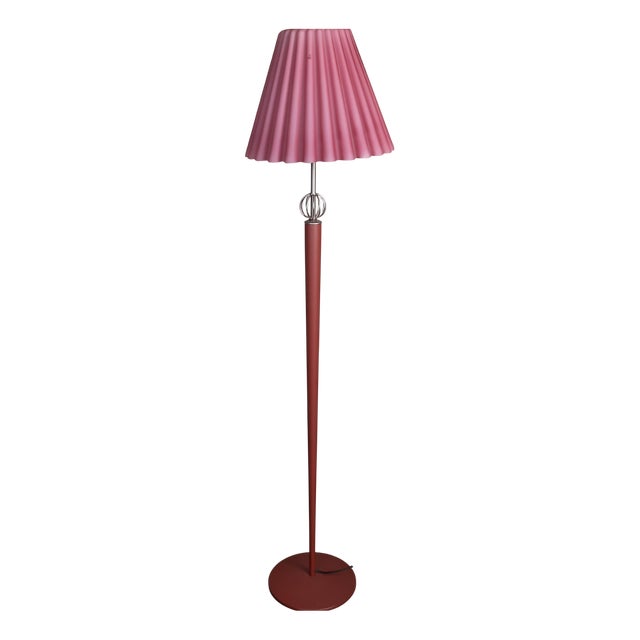 Pink Murano Glass Handkerchief Floor Lamp, 1970s For Sale