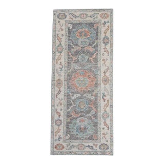 Turkish Oushak Rug 2'8" x 6'3" For Sale