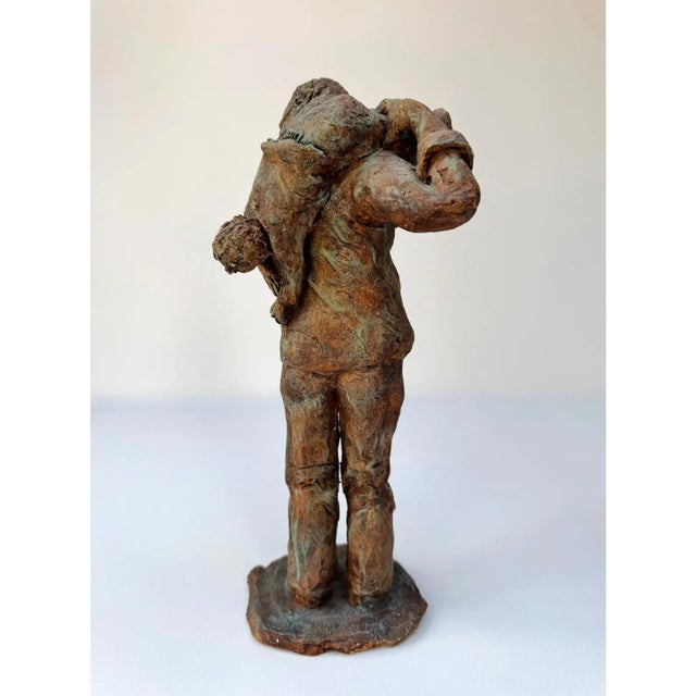 Mid 20th Century Kay Henkel Figural Sculpture Signed Ceramic Patinated Expressionist Figure For Sale - Image 4 of 12