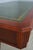 1970s English Leather Top Yew Wood Writing Desk For Sale - Image 5 of 17