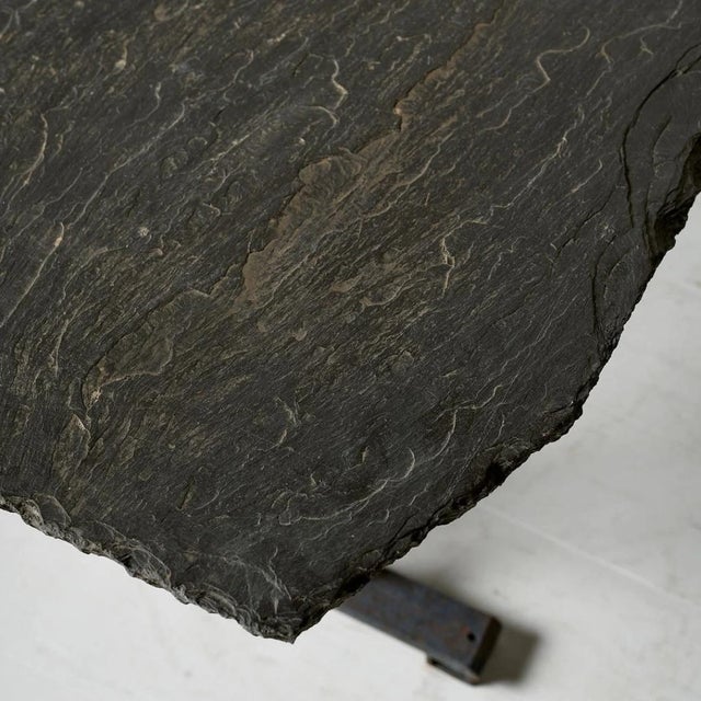 19th Century French Slate Top Iron Leg Table For Sale In Birmingham - Image 6 of 6