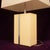 Italian Rationalist Geometric Parchment and Metal Table Lamp by Tommaso Barbi, 1970s For Sale - Image 4 of 17