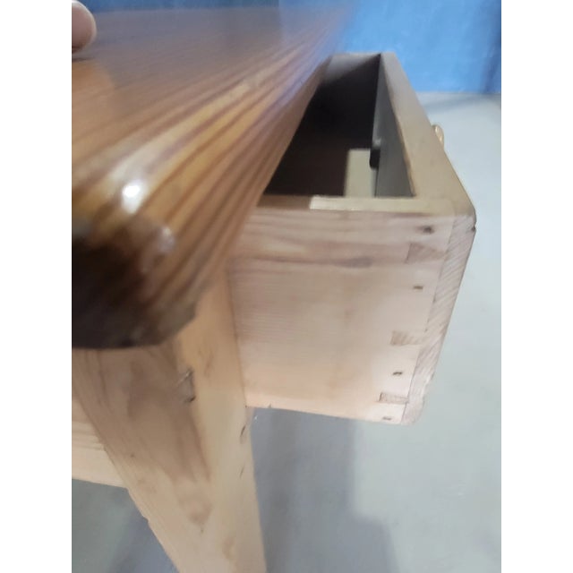 Antique Pine Table With Two Drawers From England For Sale - Image 12 of 12