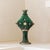 Vintage Moroccan Tamegroute Green Glazed Candle Holder With Brass Accents For Sale - Image 6 of 9
