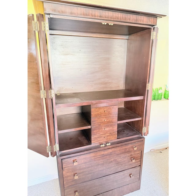 Chocolate Modern Tall Armoire For Sale - Image 8 of 18