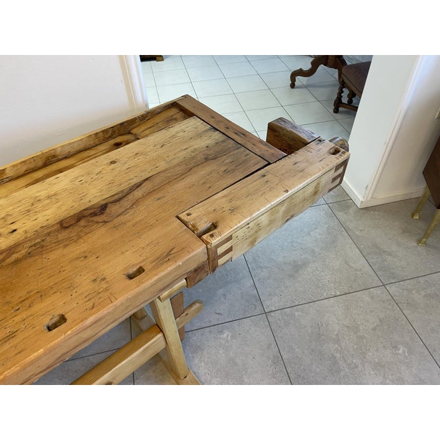 Vintage Workbench in Pine For Sale - Image 9 of 18