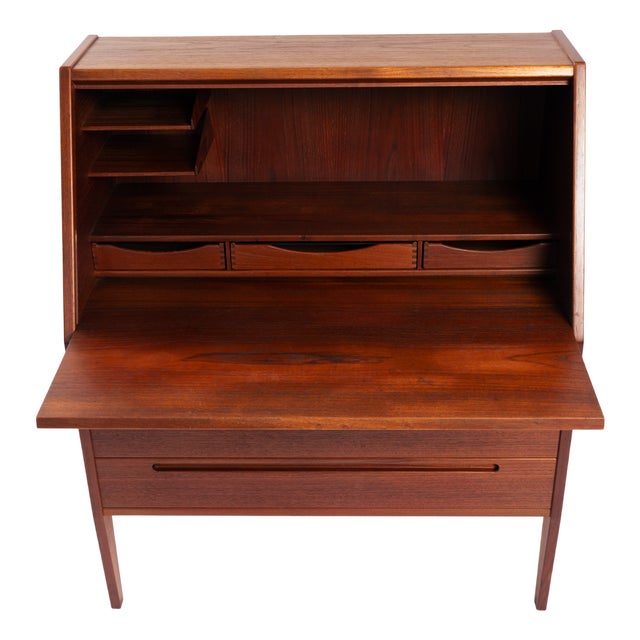 Vintage Model 63 Secretaire in Teak by Kai Kristiansen, 1960s For Sale