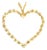 Rope Heart Shaped Pendant 10k Yellow Gold For Sale