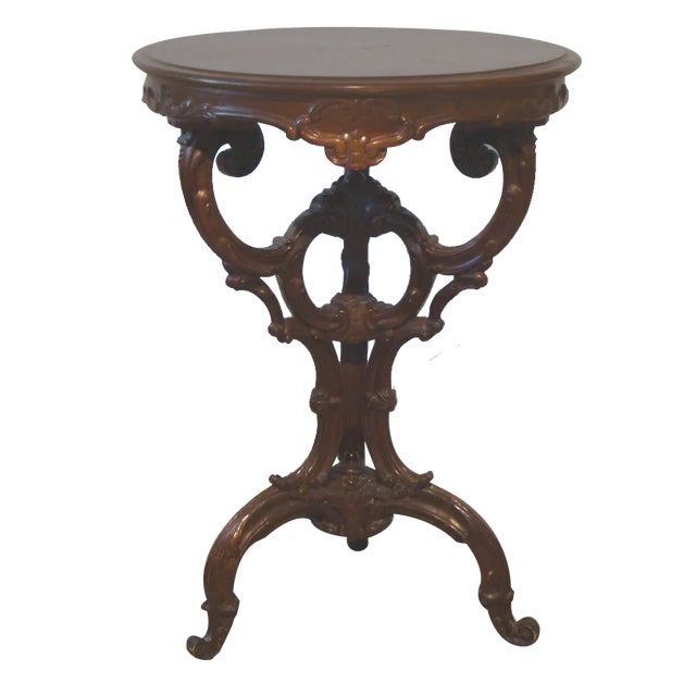 Rococo-Style Table in Mahogany For Sale