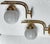 Vintage Art Deco Light Old Lamp Wall Sconces Fixture Brass & Ribbed Milk Glass Shade Ship Light - a Pair For Sale - Image 4 of 5