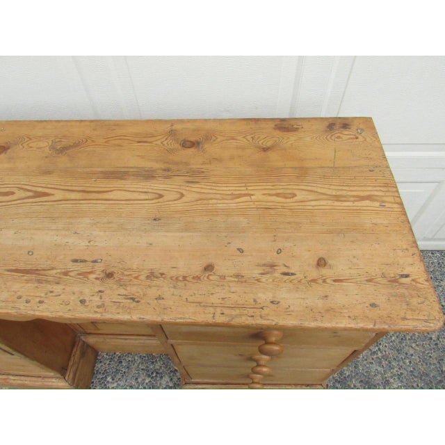 Antique English Pine Six Drawer Buffet For Sale - Image 17 of 18