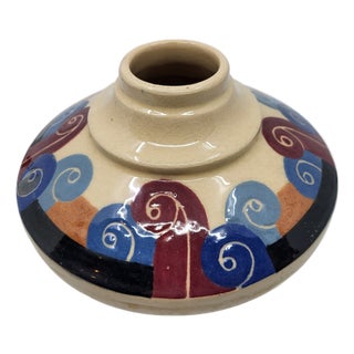 Art Deco Ceramic Vase from Simone Larrieu, 1930s For Sale