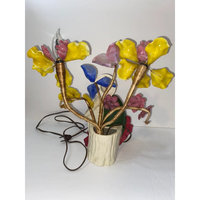 Vintage 1950s Tv Lamp Courting Couple Floral Light MCM Kitsch 12” Working For Sale In Phoenix - Image 6 of 12