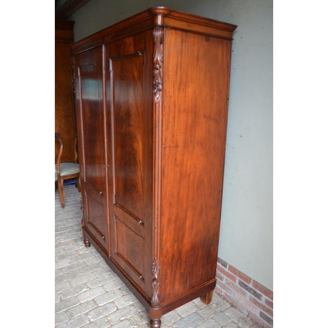 Antique German Mahogany Cabinet For Sale - Image 8 of 10