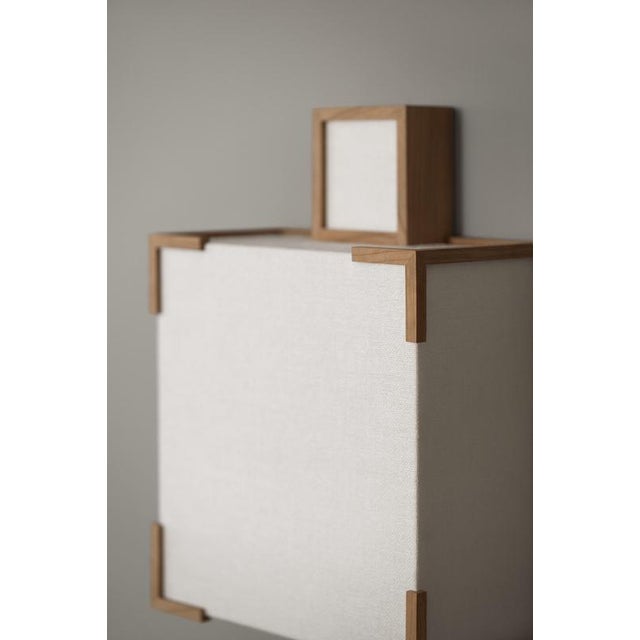Not Yet Made - Made To Order Yoshino Wall Lamp in Cherry Wood & Fine Silk by Veermakers For Sale - Image 5 of 13