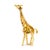 Modern Vintage 18k Yellow Gold Brown Enamel Ruby Eyes Diamond Leg Giraffe Pin Brooch For Sale - Image 3 of 8