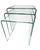 Late 20th Century Pair of Italian Waterfall Glass Nesting Tables, 20th Century For Sale - Image 5 of 9
