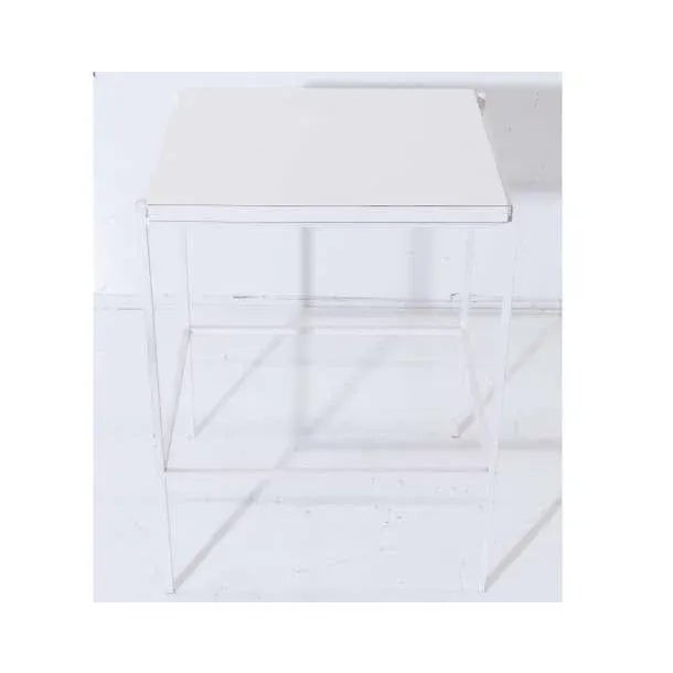 1950s Ladislav Rado White Enameled Steel Modern Side Table, 1955, Knoll and Drake For Sale - Image 5 of 5
