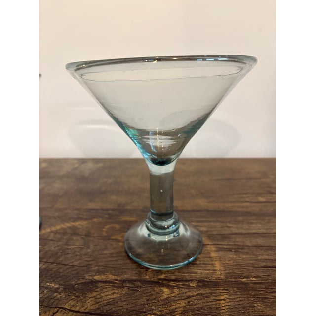 Handblown Martini Glass Set - 2 pcs For Sale - Image 4 of 7