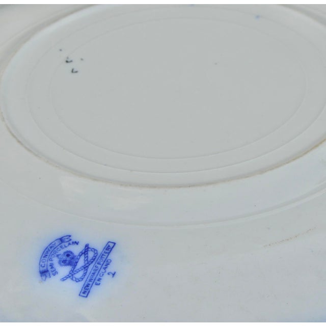 Ceramic Late 19th Century Handmade English Blue-Patterned Porcelain Accent Plate For Sale - Image 7 of 7
