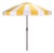 Buti 9 Ft Crank Umbrella, Yellow Cabana Stripe/Brown Pole For Sale