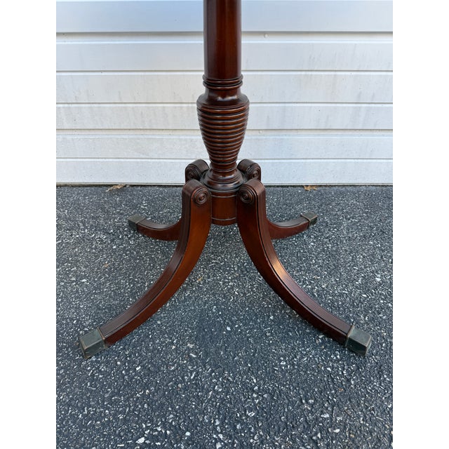 Antique Duncan Phyfe Style Flip Top Swivel Card / Game Table For Sale - Image 15 of 18