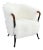White Faux Fur Arm Chair For Sale