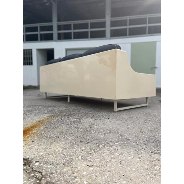 Vintage Sofa Set in Fiberglass With Black Tufted Cushions | in the Style of Homecrest For Sale - Image 10 of 13