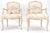 Faux Carved Twig Wood & Eye Theme Arm Lounge Fireside Arm Chairs White Wash MINT For Sale - Image 15 of 16