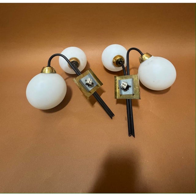 Wall Lights from Maison Lunel, France, 1950, Set of 2 For Sale - Image 6 of 12